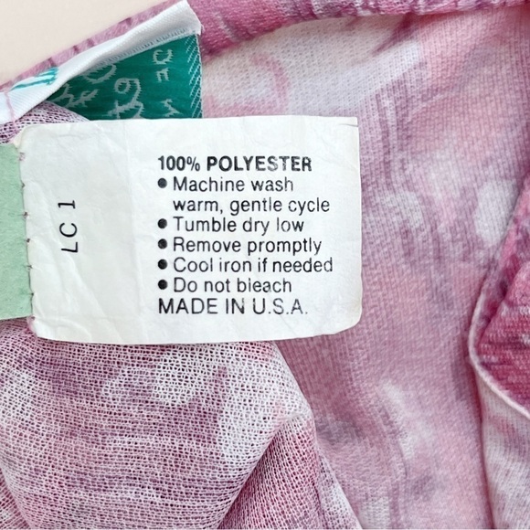 Vintage 60’s Pink Floral‎ Blouson Midi Dress, Size 6 - Picture 10 of 11